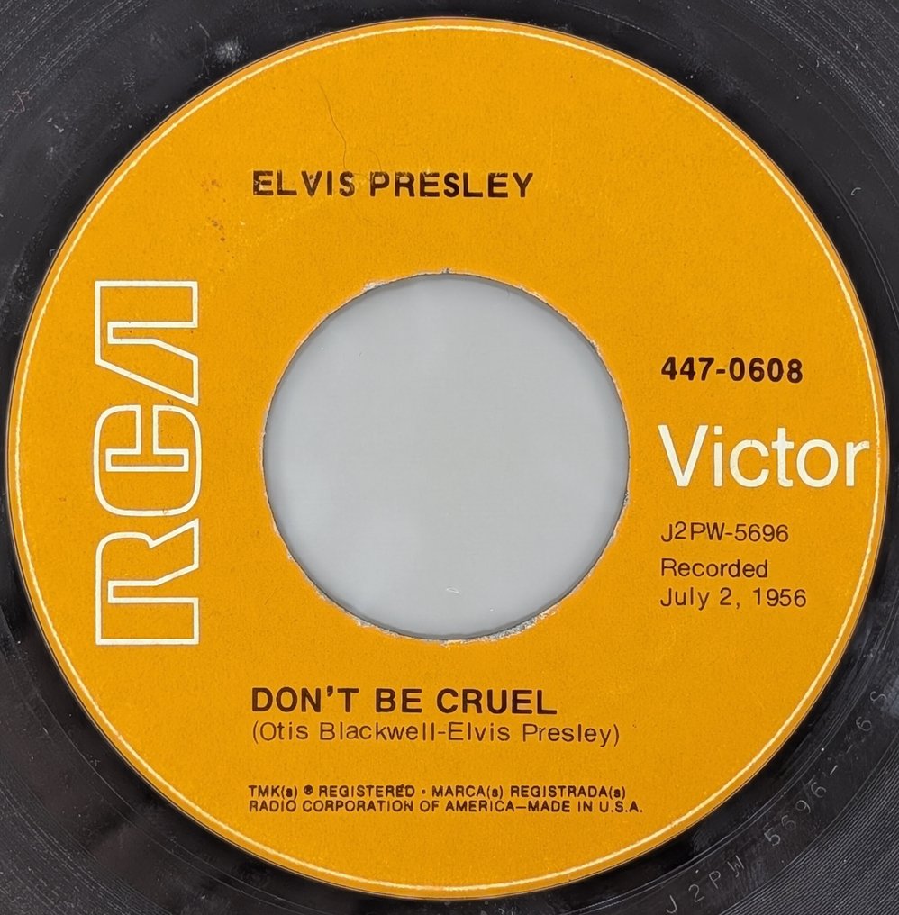 艾維斯·普里斯萊/貓王 - Don't Be Cruel / Hound Dog - 黑膠唱片 - 重新發行 - 1968 #1.0