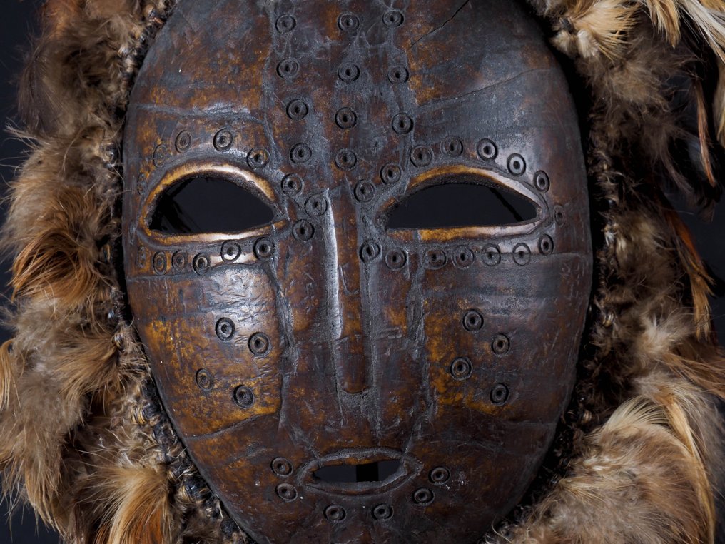 Σπάνιο μάσκα αρχικής τελετής. - Schildpadschild - Lega Bwami - Λαϊκή Δημοκρατία του Κονγκό  (χωρίς τιμή ασφαλείας) #2.1