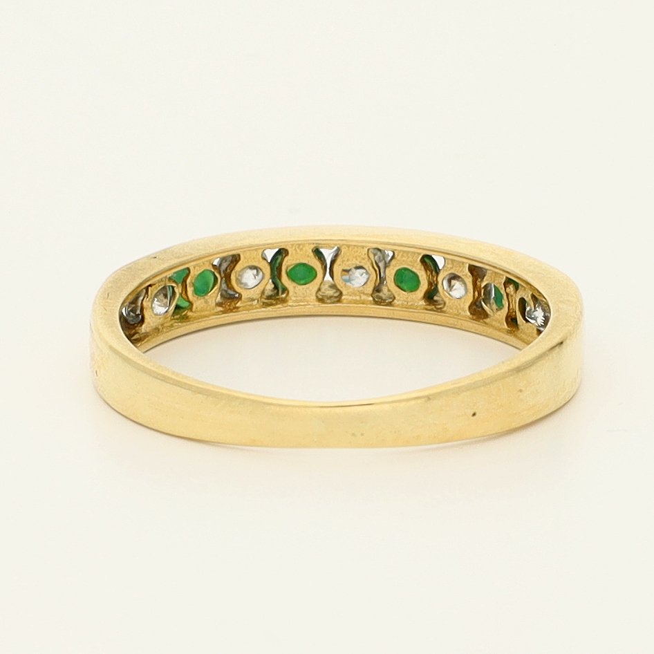 χωρίς τιμή ασφαλείας - Δαχτυλίδι - 18 καράτια Κίτρινο χρυσό Σμαράγδι - Χαλαζίας #2.1