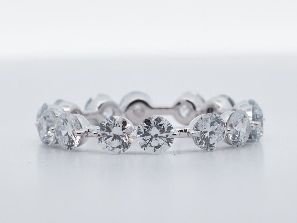 χωρίς τιμή ασφαλείας - Δαχτυλίδι - 14 καράτια Λευκός χρυσός -  2.66ct. tw. Διαμάντι (Εργαστηριακής καλλιέργειας) #4.3