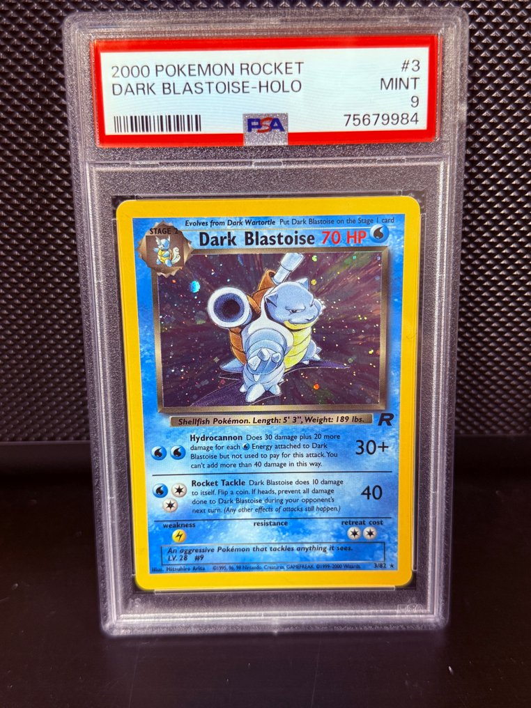 Pokémon - 1 Graded card - Dark Blastoise #3 Folie - PSA 9 - Various sets #1.0