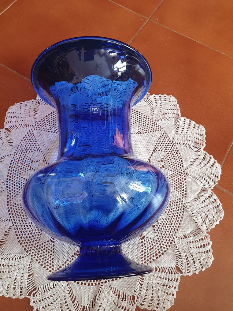 IVV - Γλάστρα - Γυαλί - IVV Medici βάζο από γαλάζιο κρύσταλλο. #4.3