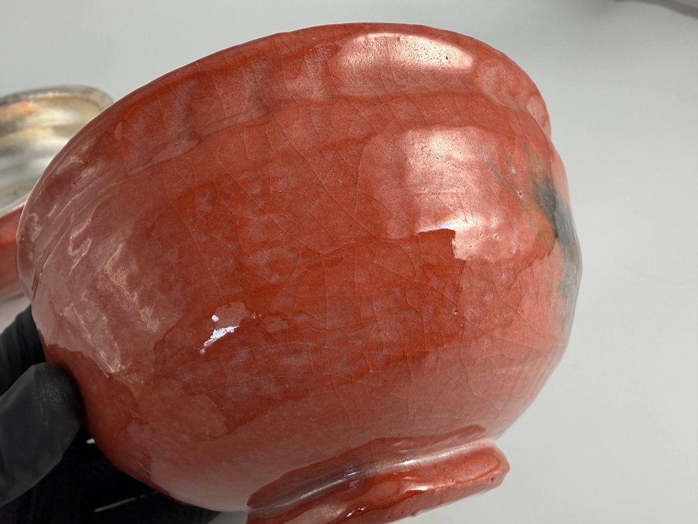 Chawan (2) - Τσαγιέρα με φύλλο χρυσού και ασημιού Macha., Κεραμικό, Χρυσός, Ασημί #3.2