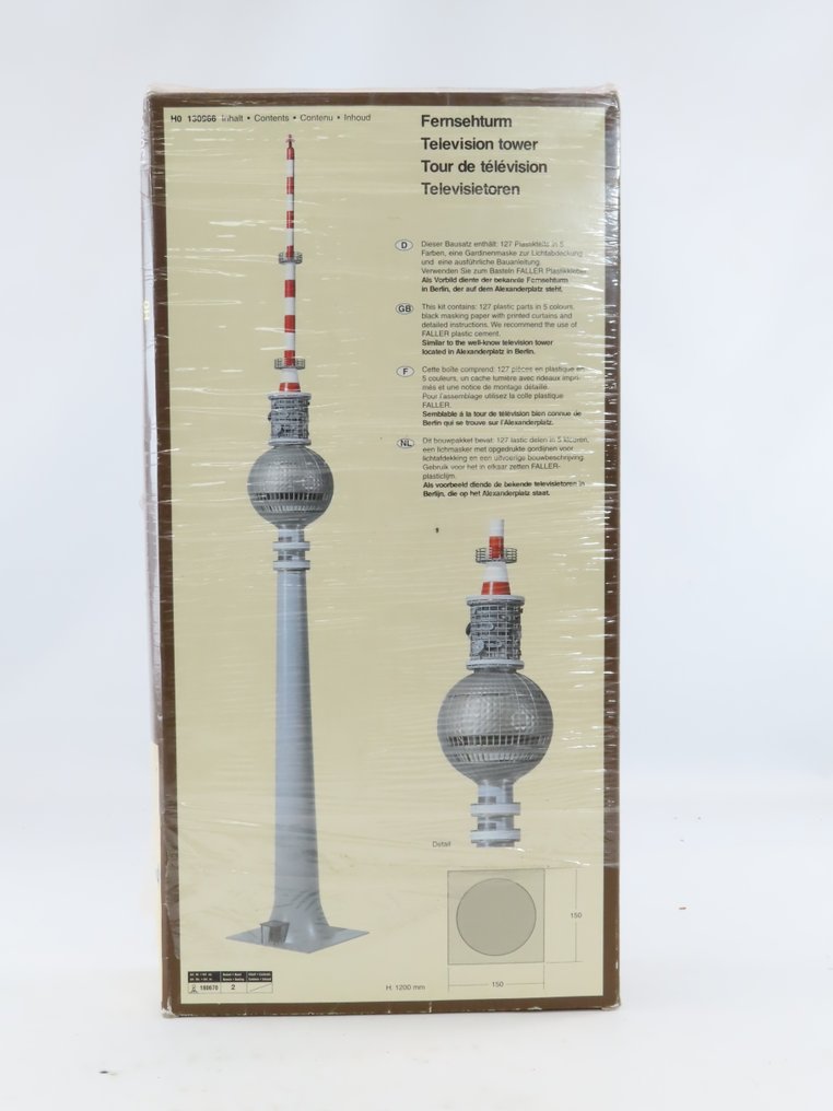 Faller H0 - 130966 - Kituri de construit machete tren (1) - Cutie de construcție pentru turn de televiziune cu iluminare. #3.2