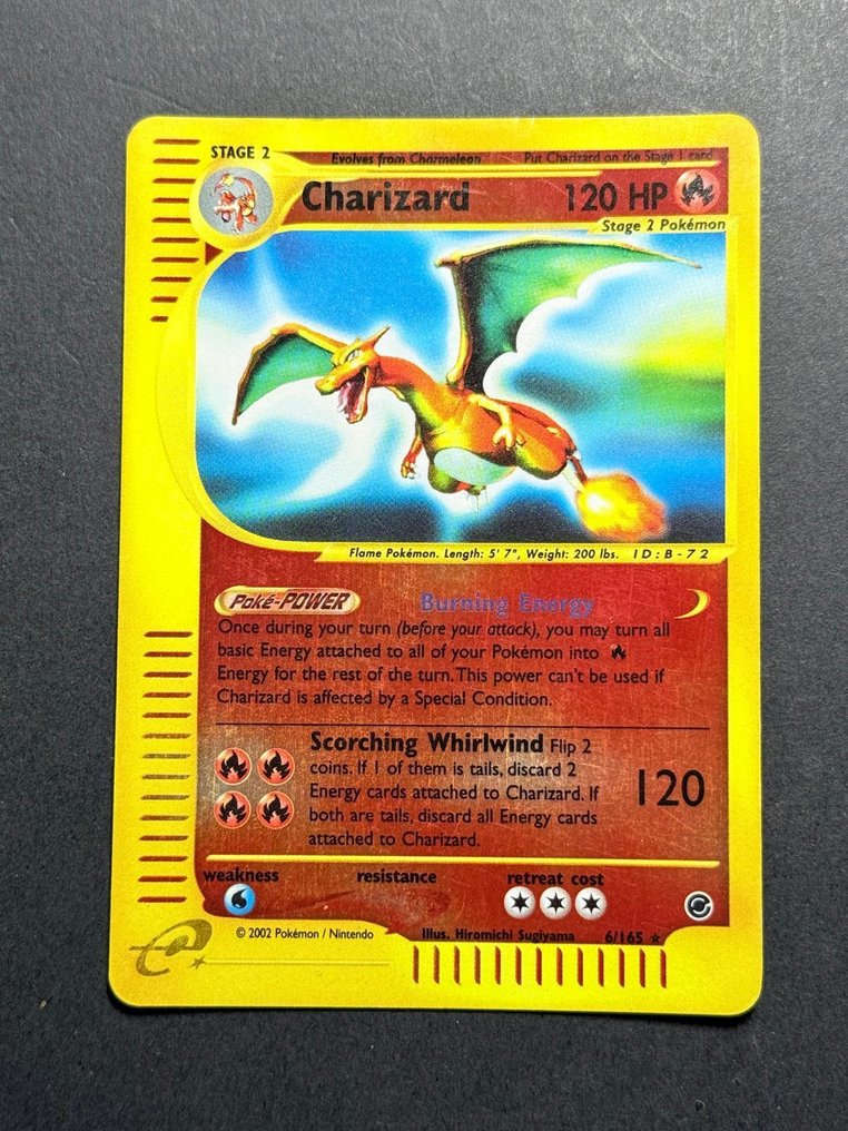 Pokémon - 1 Card - Charizard Reverse Holo 6/165 - Expedition Base Set - ENG - Excellent - WOTC #1.0