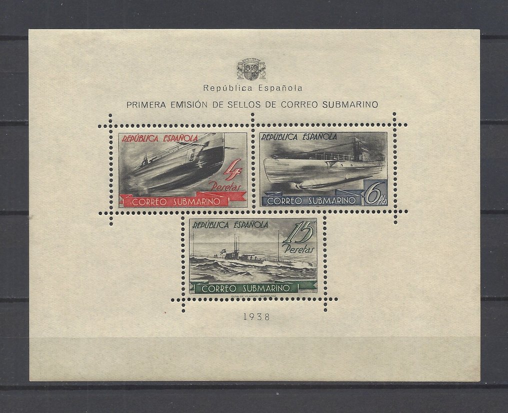 Spanien 1938 - U-Boot-Blattblock - Edifil nº 781 #1.0