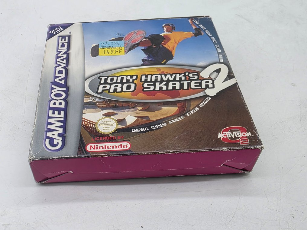 OLD STOCK Extremely Rare Nintendo Game Boy Advance TONY HAWK'S 2 PRO SKATER  First edition Eur Pal - Nintendo Gameboy, boxed with game,lnlay - Gra wideo - W oryginalnym pudełku #3.2