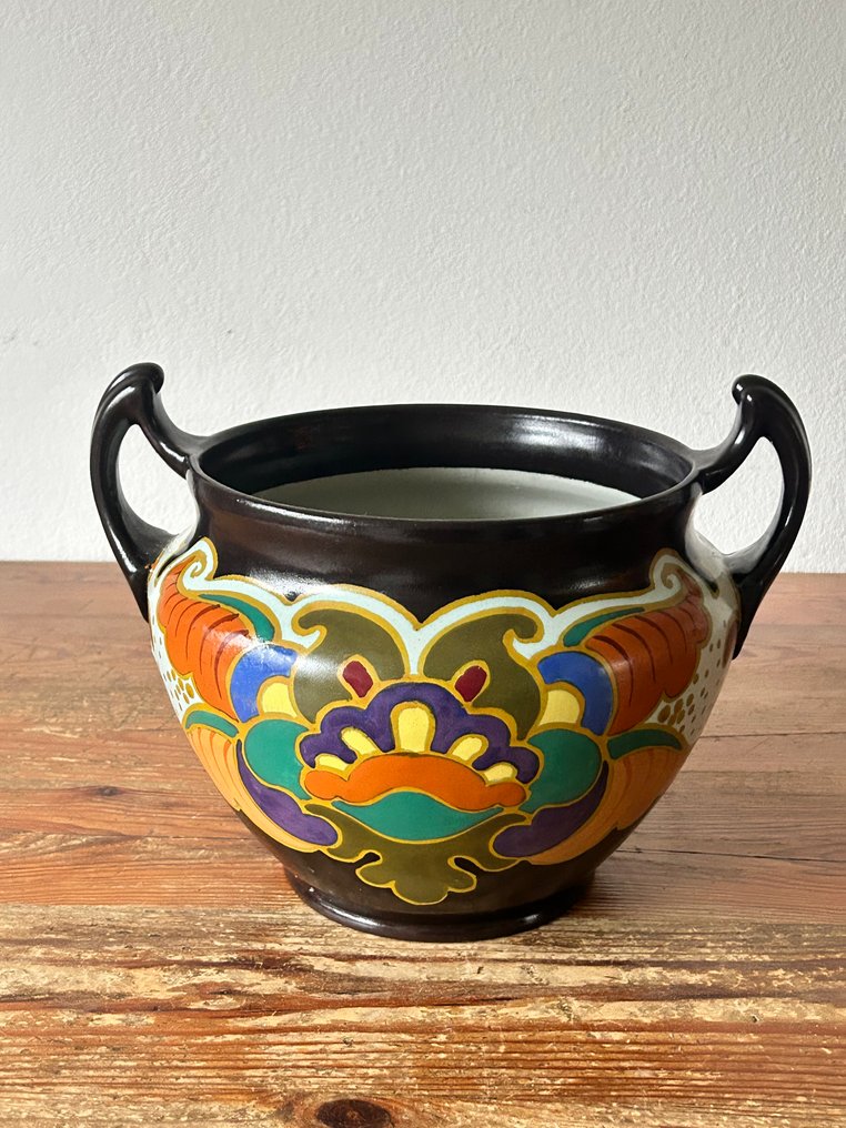 Arnhemse Fayencefabriek - 花盆架 - 陶器 - Geoorde. 花园长椅 #2.1