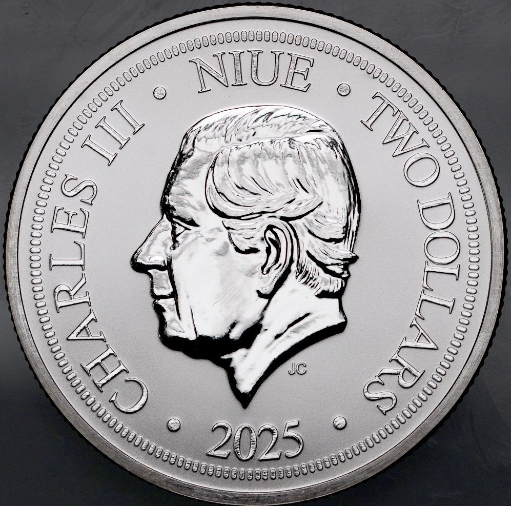 Niue. 2 Dollars 2025 "Hawksbill Turtle" - rare  (Sem preço de reserva) #1.0