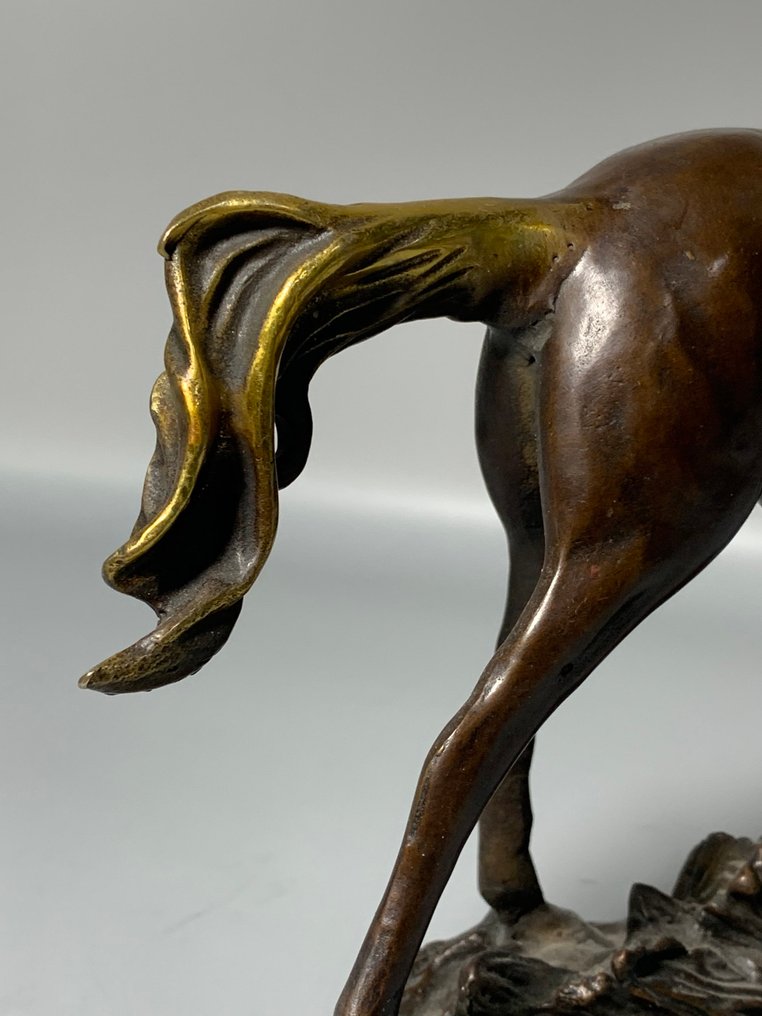 Statue, Pure Copper Gilded Horse - 20 cm - Bronse #4.3