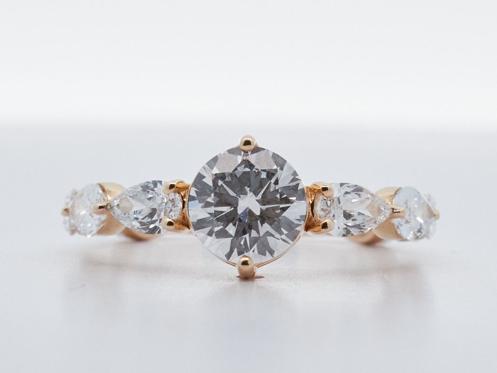 沒有保留價 - 戒指 - 14 克拉 黃金 -  2.32ct. tw. 鉆石 (實驗室培育) - 鉆石 #1.0