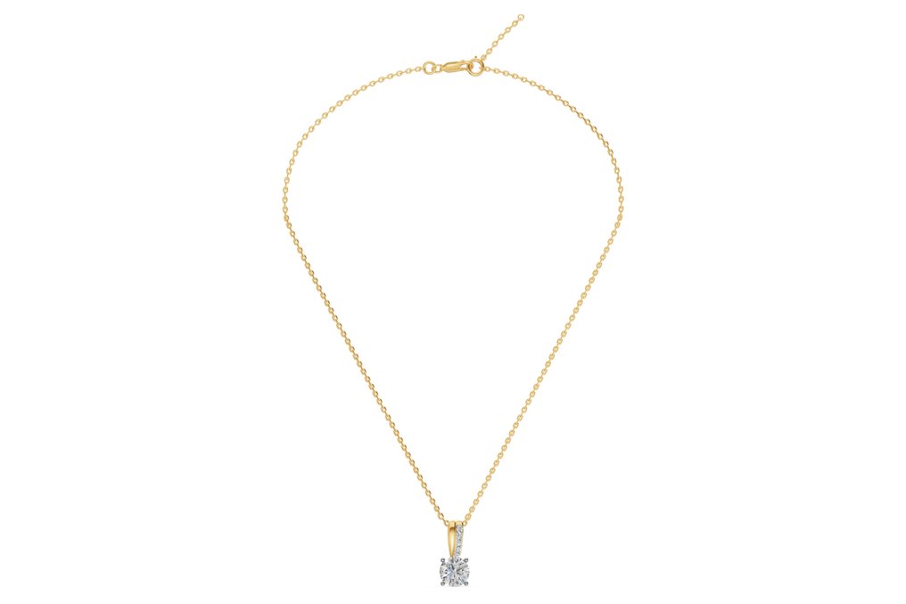 Κολιέ - 14 καράτια Κίτρινο χρυσό -  2.04ct. tw. Διαμάντι (Εργαστηριακής καλλιέργειας) - Διαμάντι #2.1