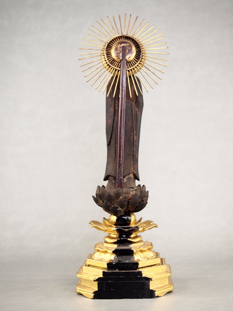 Buddha Amitabha standing statue 阿弥陀如来立像 Amida Nyorai - Άγαλμα Ξύλο, Χρυσοβαμμένο - Ιαπωνία #4.3