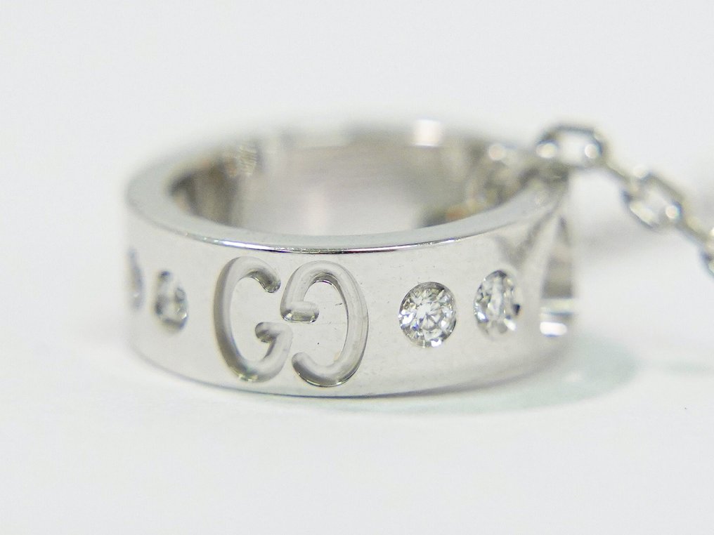 Gucci - 项链 - Icon - 18K包金 白金 钻石 (天然) #1.0