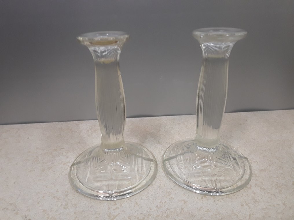 Val Saint Lambert - Charles Graffart, René Delvenne - Κηροπήγιο (2) - Γυαλί #1.0