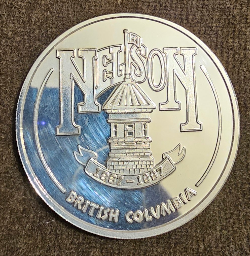 Κολομβία. Silver medal 1997 Britisch Colombia, Nelson (χωρίς τιμή ασφαλείας) #2.1