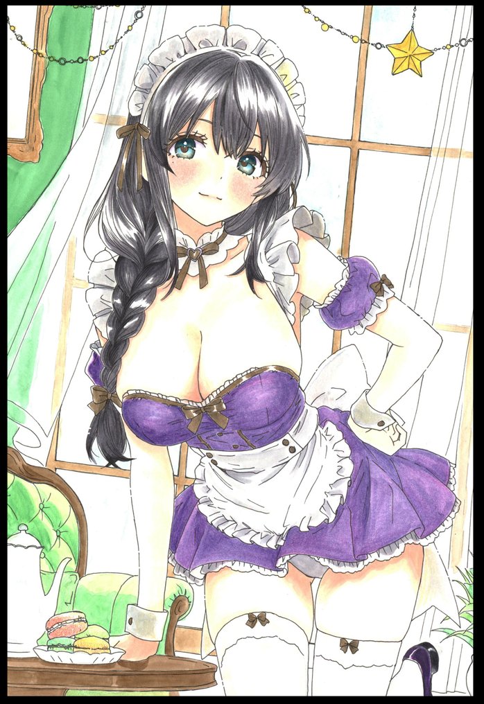 Misakichi - 1 Original colour drawing - Anime pinup #1.0