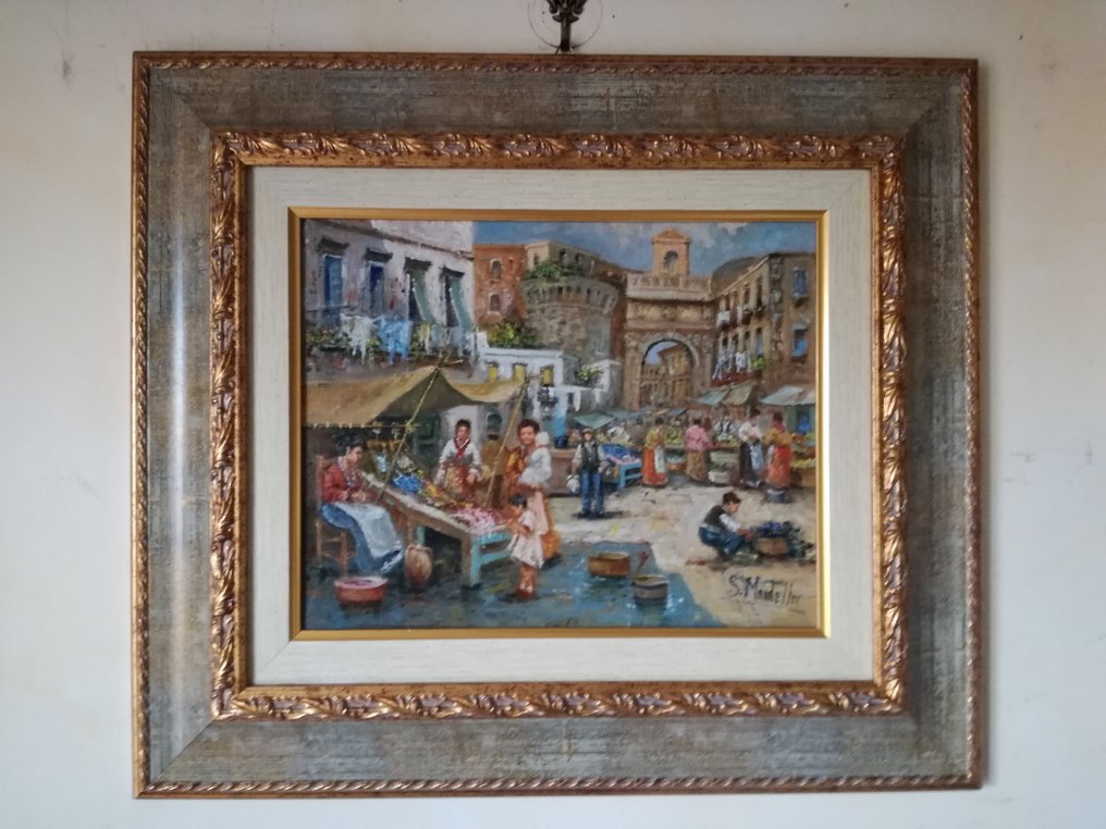 Salvatore Montella (1949) - Mercatino a Porta Capuana (Napoli) #1.0