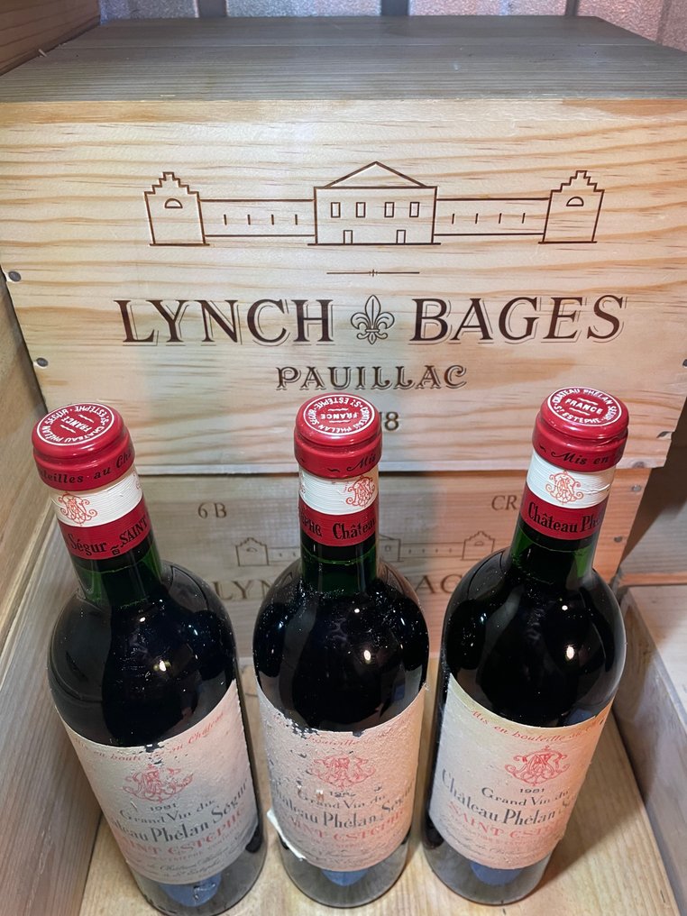1981 Château Phélan Ségur - Saint-Estèphe - 3 Flasker (0,75 L) #1.0