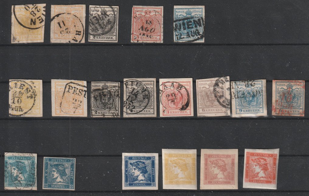 Austria 1850/1863 - Classic on 3 major approach cards #1.0