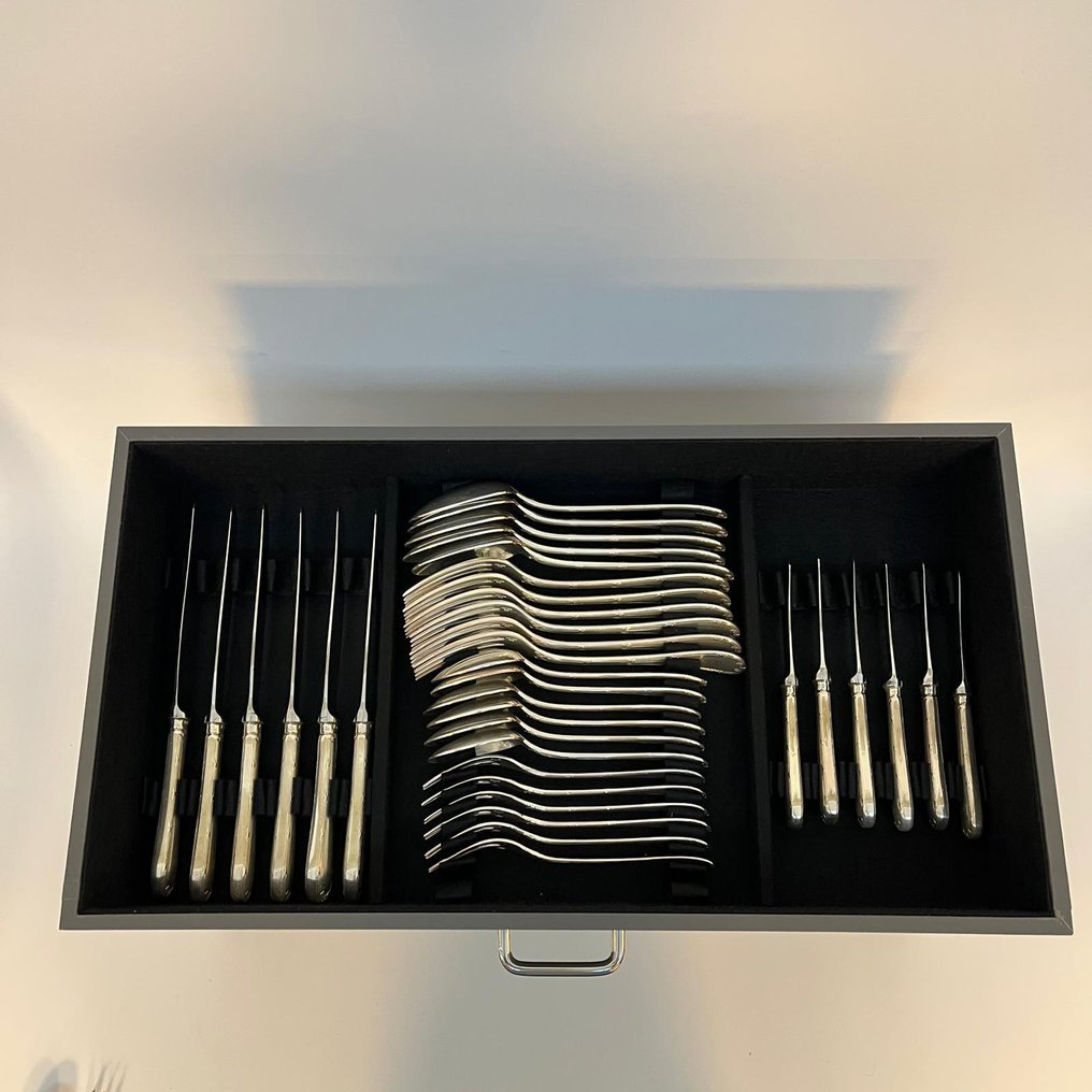 Christofle bestekcassette model Rubans - Besteck (55) - Versilbert #1.0