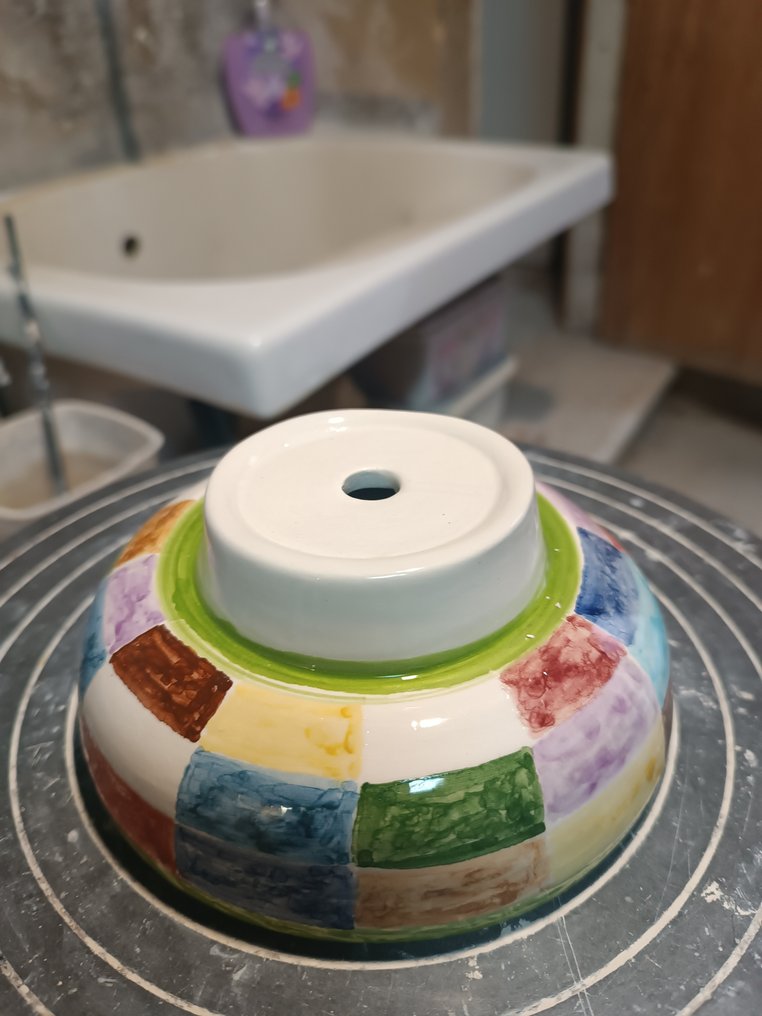 Base lume Pigna Caltagirone Sicilia - 光澤（陶瓷） - 義大利 - 21世紀 #3.2