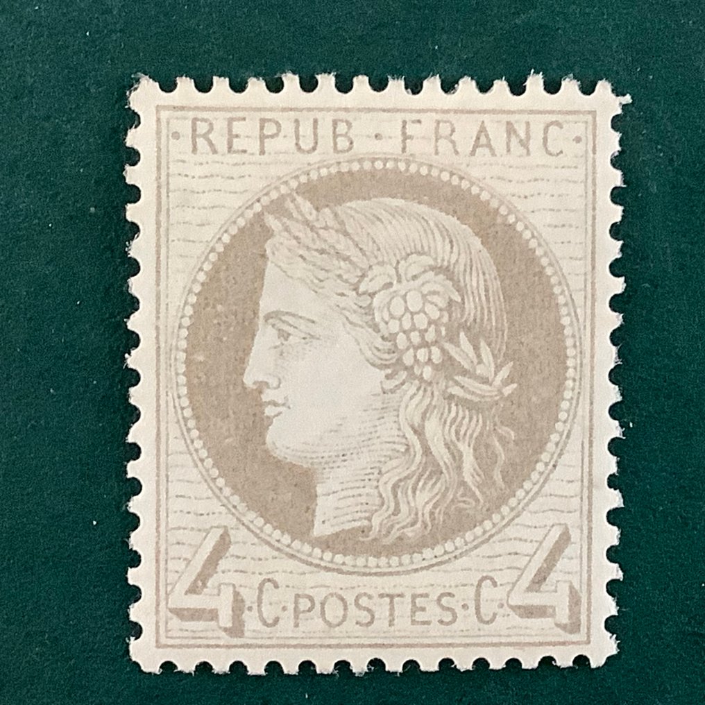 França 1872 - 4 cent Ceres obter - centragem perfeita. - Yvert 52 #1.0