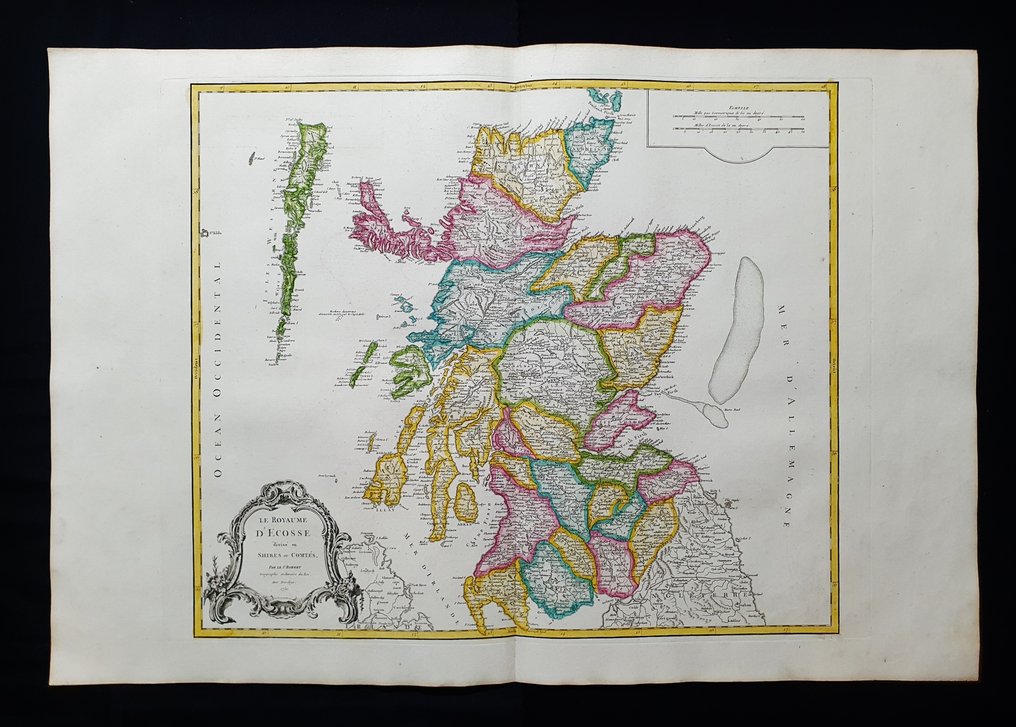 Europe - Scotland / United Kingdom / North Europe / Edinburgh; Robert de Vaugondy - Le Royaume d'Ecosse......, 1758 - 1751-1760 #1.0