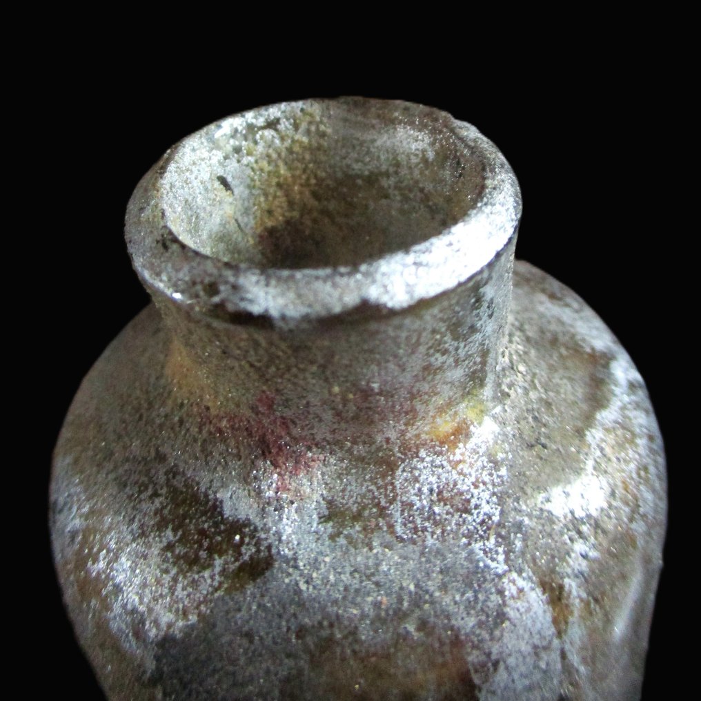 Αρχαία Ρωμαϊκή Γυαλί Ιριδίζον γυάλινο σκεύος - 100 mm #4.3