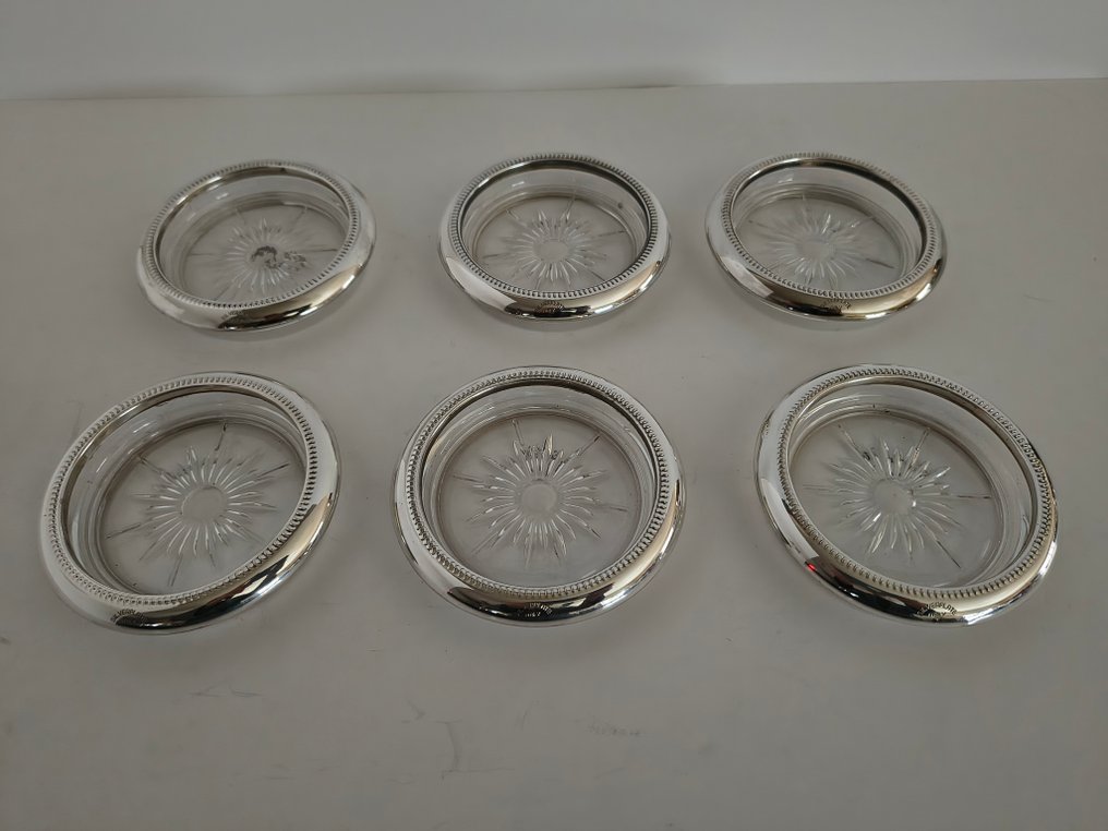 Leonard - Leonard - Tálkészlet (6) - Üveg, Ezüstözött #1.0