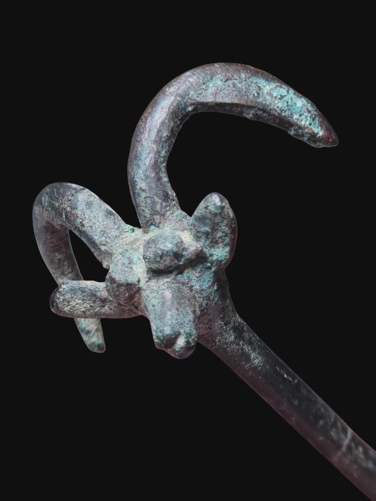 洛雷斯坦 稀有的青铜公羊头发簪 首饰饰品  (没有保留价) #2.1