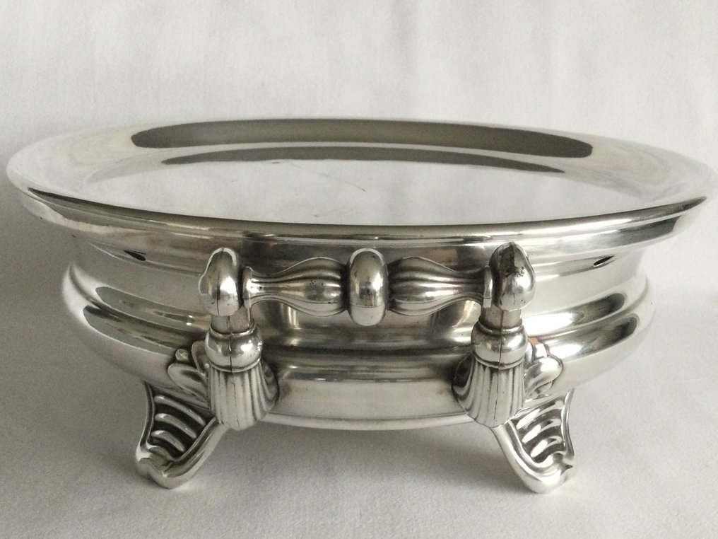 Elégante antieke verzilverde tafelstoof - Rechaud - Verzilverd, în Franța, în jurul anului 1900. #1.0