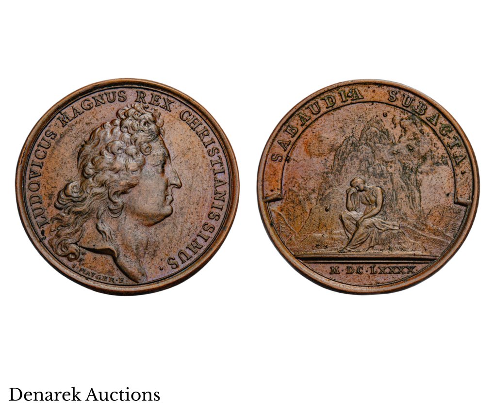 Frankrike. Historical Medal 1690 - The Conquest of Savoy (Ingen reservasjonspris) #1.0