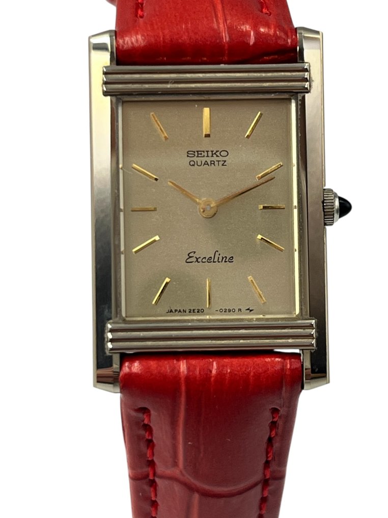 Seiko - Exceline - Tungsten Carbide - Vintage - Ultra Slim - Gold Dial - Nincs minimálár - 2E20-5200 - Női - 1990-1999 #4.3