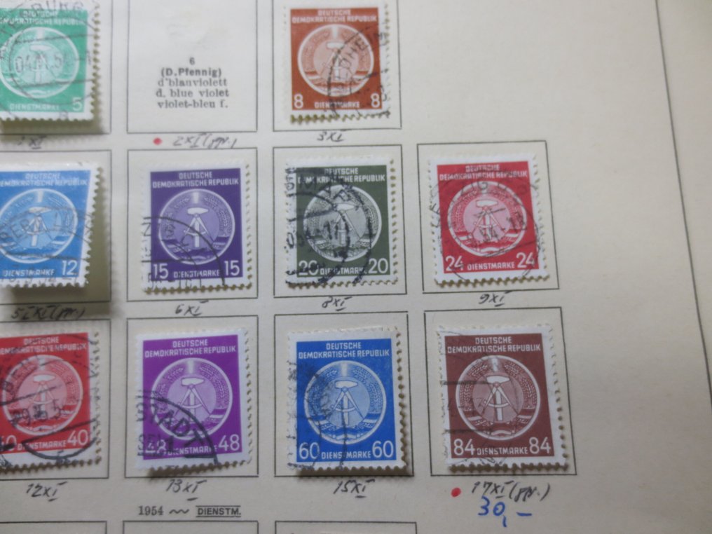 東德 1954/1960 - DDR 收藏品涵盖从圆圈邮票到ZKD，非常丰富——许多已被检验。 #4.3