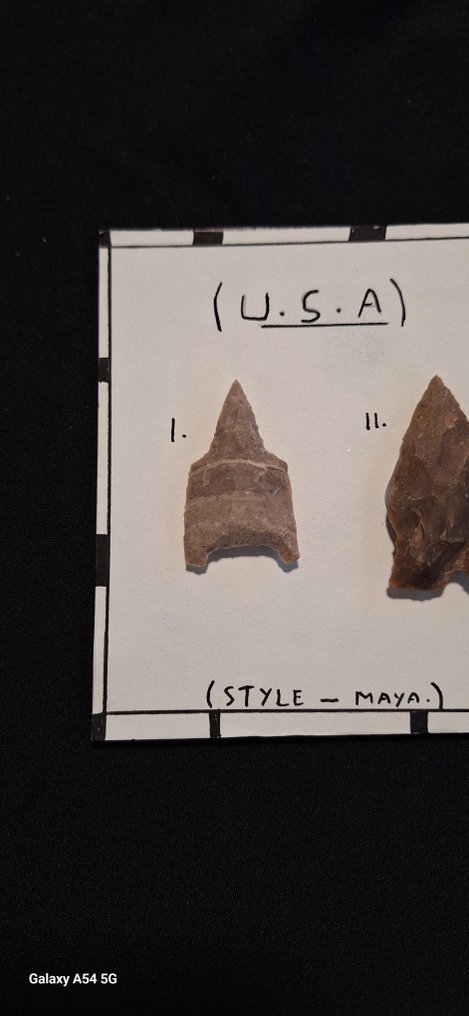 Νεολιθική Ίασπις Διπλό αιχμηρό σημείο συλλογής αρχαιολογίας ιδιωτικών ΗΠΑ στις Ηνωμένες Πολιτείες σε Τζάσπη. - 130 mm (χωρίς τιμή ασφαλείας) #4.3