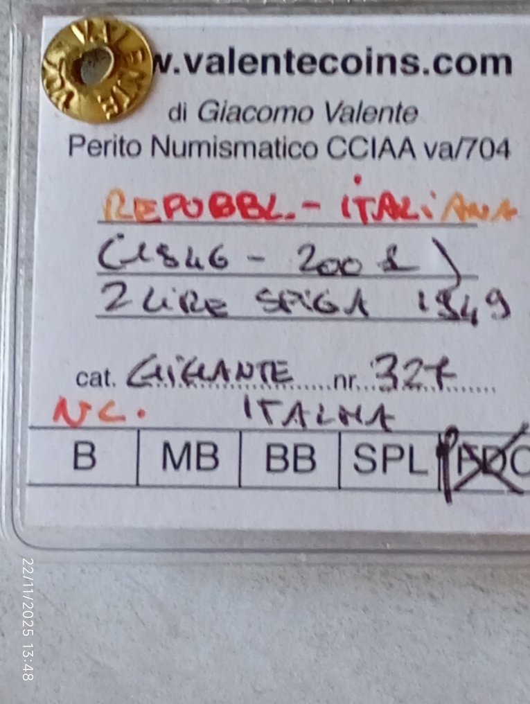 義大利共和國 2 Lire 1949  (沒有保留價) #2.1