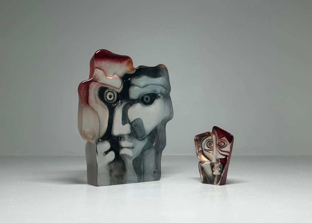 Målerås - Mats Jonasson - 雕塑, Set of 2 Sculptures - 15 cm - 玻璃 #2.1