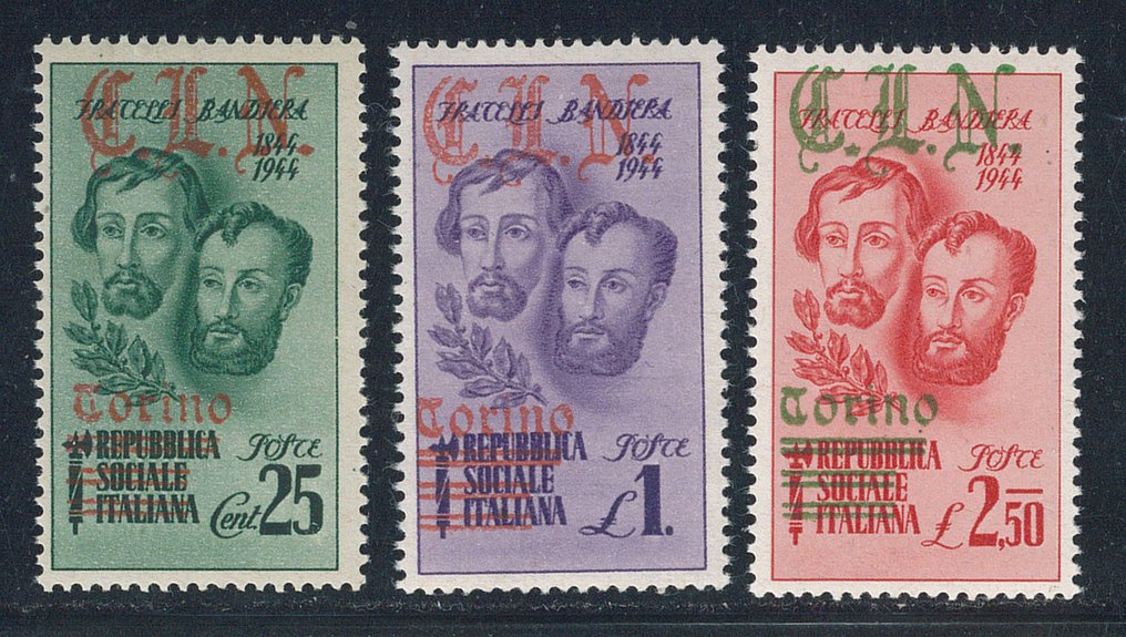 C.L.N. - TORINO - Fratelli Bandiera, superordinate, series no. 12/14. #1.0