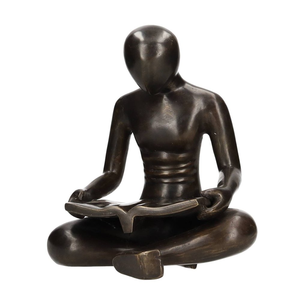 Statuetta - Man reads book - Bronzo #1.0