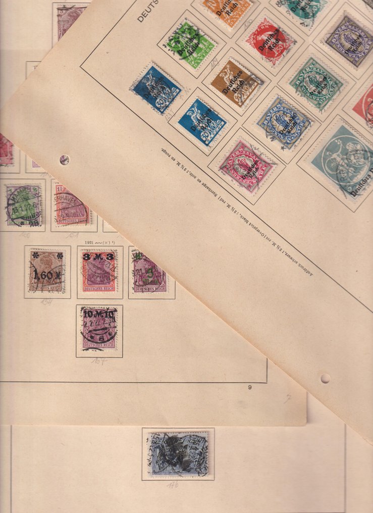 Γερμανική Αυτοκρατορία 1912/1923 - Συλλογή Infla σε παλιές σελίδες Schaubek με μερικά από τα 117 AF I. #1.0