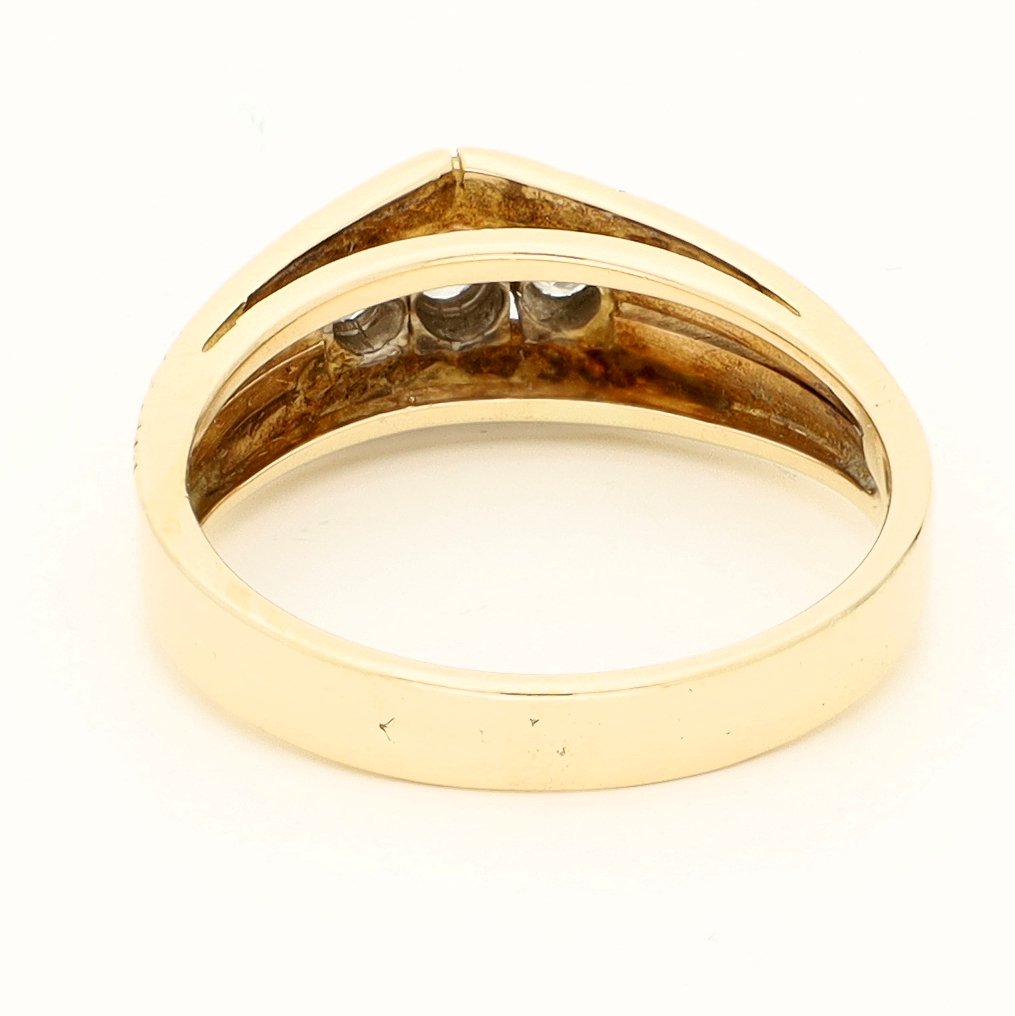 戒指 - 14K包金 黄金 - 0.17ct. tw. 钻石 (天然) - 钻石 #3.2