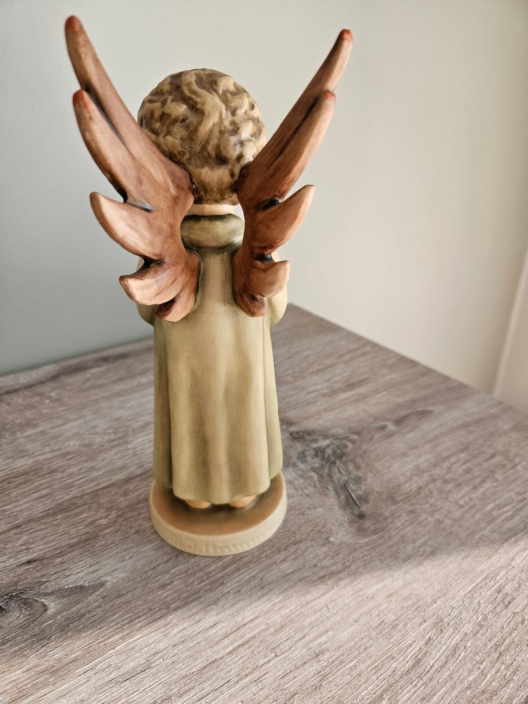 Goebel - 小塑像 - HUMMEL 173/0 : Adventsengel mit Flöte / Festival Harmony (Flute) / Engel met fluit en vogel - TMK5 - 瓷器 #1.0