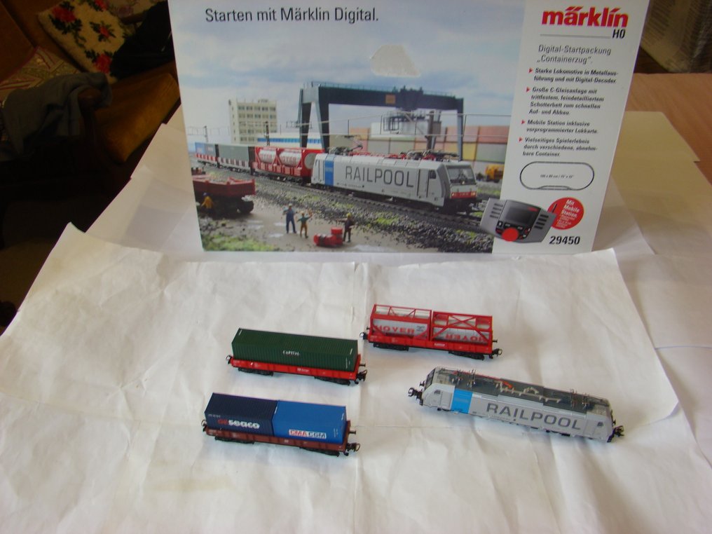 Märklin H0 - 29450 - Σετ τρένων (1) - Ψηφιακό σετ εκκίνησης «Τρέινο μεταφορέα κοντέινερ» - DB #1.0