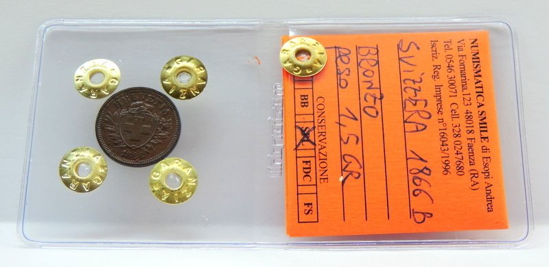 Schweiz. Rappen 1866 "B" Key date RARA (Ingen mindstepris) #3.2