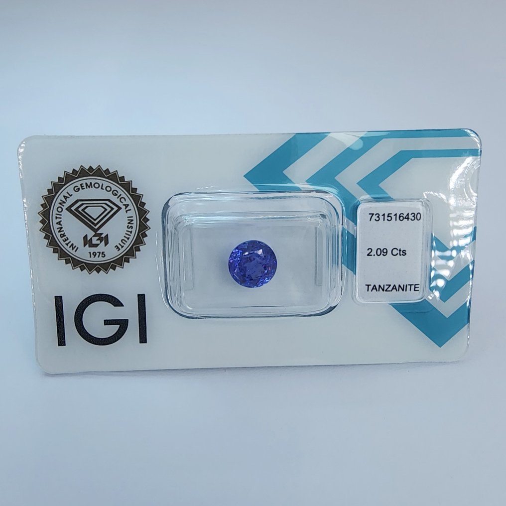 没有保留价 - 1 pcs  蓝色, 紫罗兰色 坦桑石  - 2.09 ct - 国际宝石研究院（IGI） #4.3