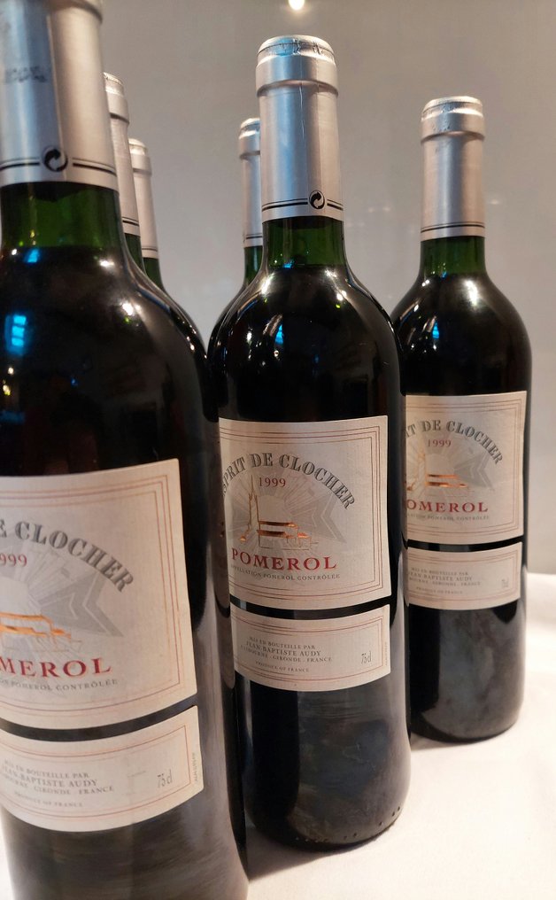 1999 Esprit de Clocher - Pomerol - 6 Flasker (0,75 L) #2.1