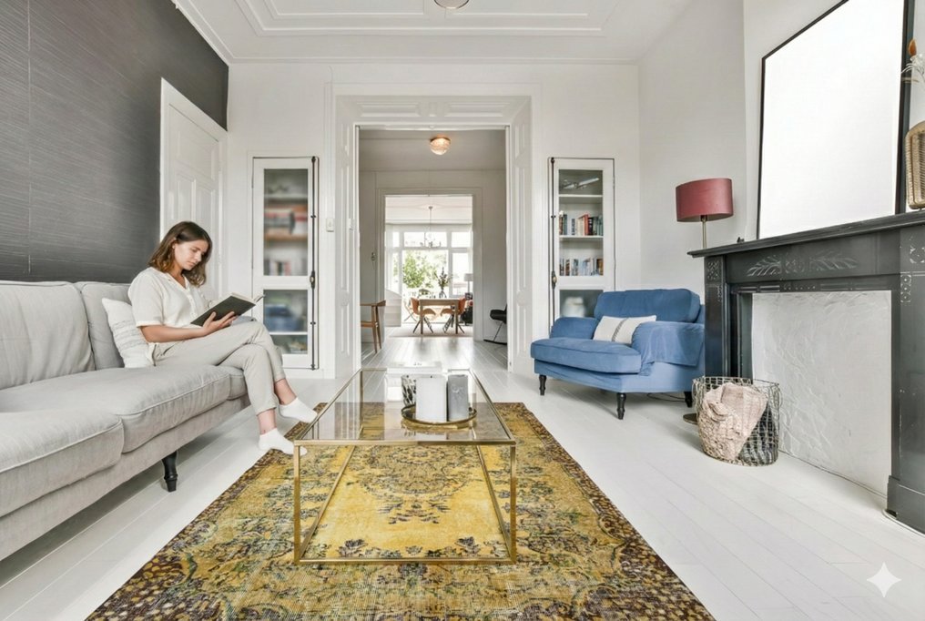 黄色复古 - 小地毯 - 285 cm - 170 cm - 附有证书 #2.1