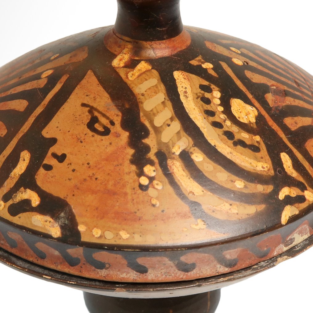 Ancient Greek, Apulian Terracotta Red Figure Lekanis #2.1