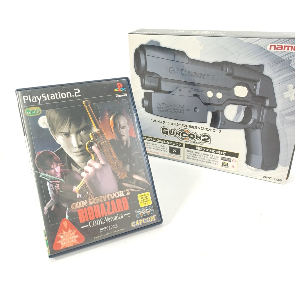Sony - Playstation 2 (PS2) - Guncon 2 with Gun Survivor 2 Biohazard - Code: Veronica - Video game #1.0